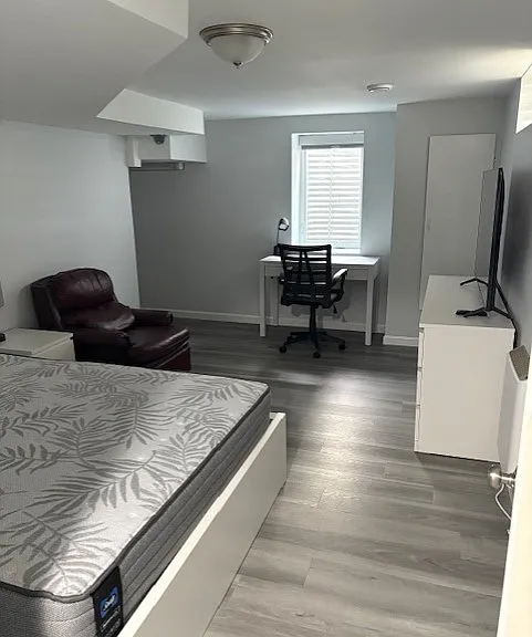 Furnished bedroom for rent. New furniture and Sealy Posturepedic mattress.