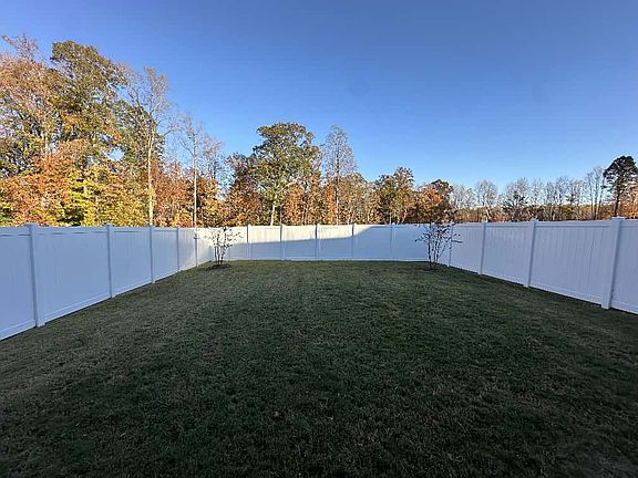 Fenced in backyard