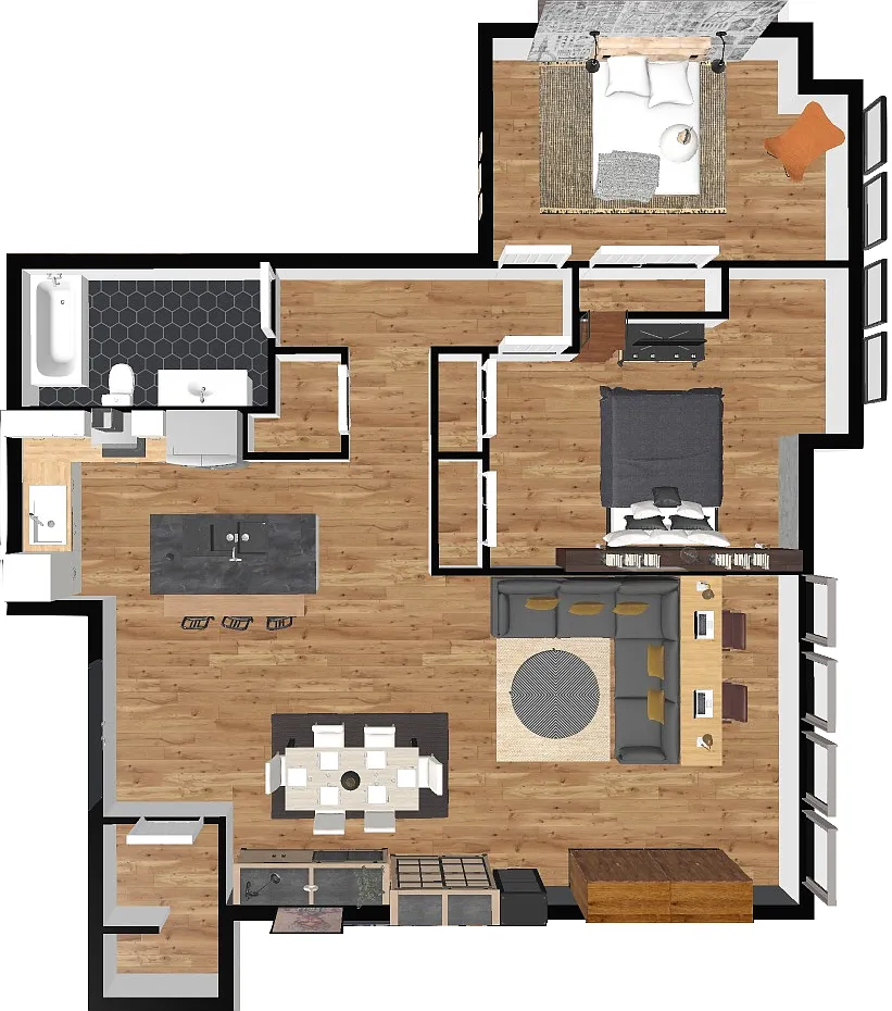 Floor plan 2 Bed-West4th
