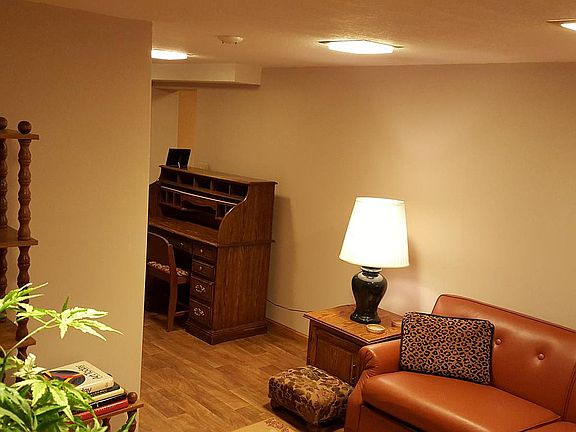 L shaped living room/office