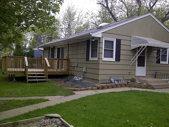 Great fenced in yard with deck.