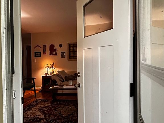 Front door into living room