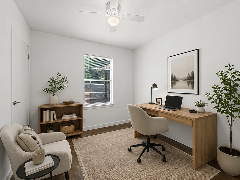Secondary bedroom or Study with closet/ fan~
