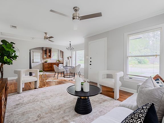 Bright windows, no carpet, beautiful hardwood floors