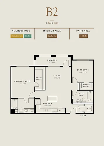 Floor plan B2 Bungalows