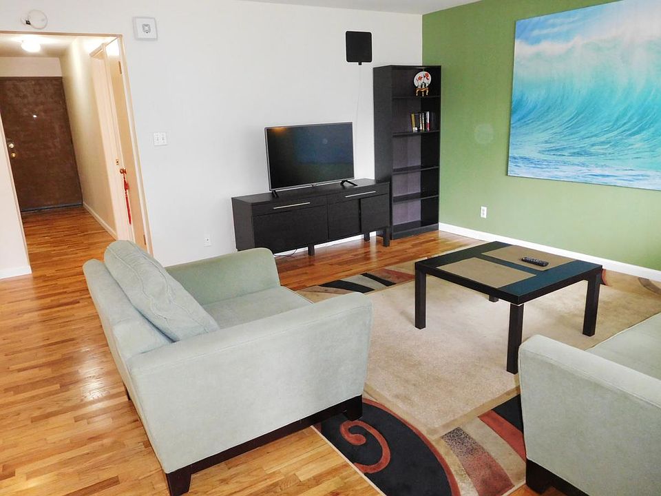 Large living room with hardwood floor