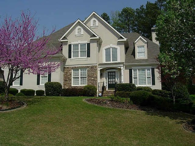 Custom built home with great stacked stone work