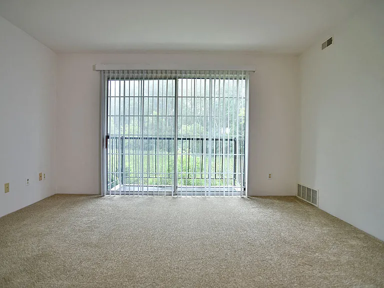 A living room at Charter Oak Apartments, Davison, Michigan