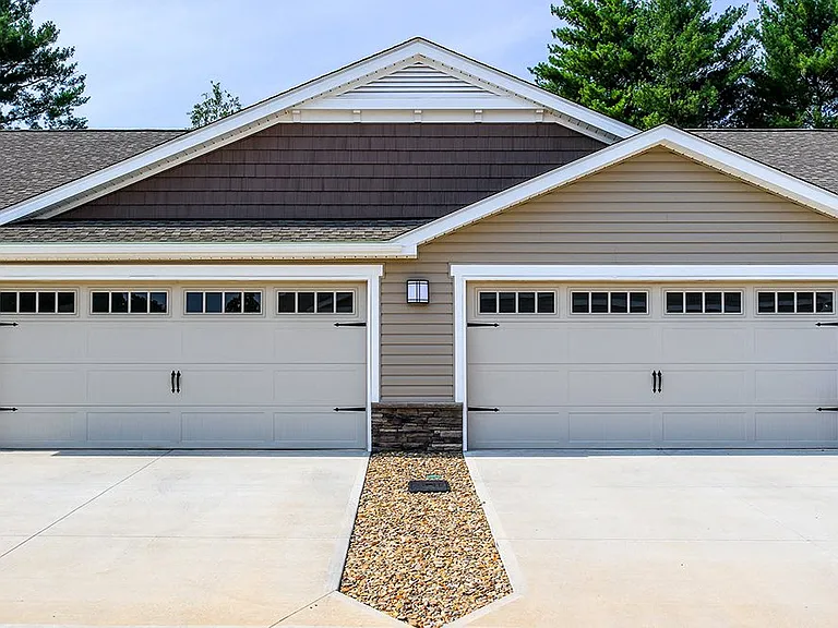Attached Two-Car Garages in a Neighborhood Setting