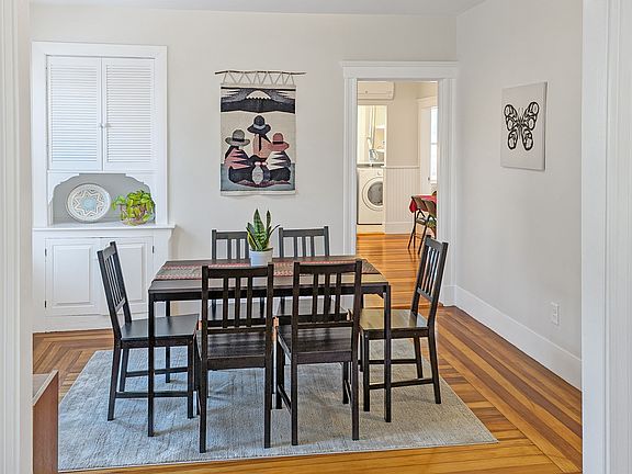 Dining room from living room into kitchen