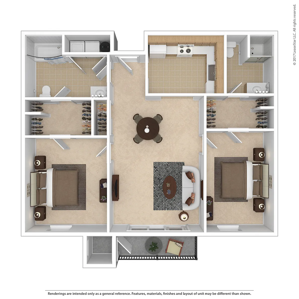 Floor plan 2 Bedroom Craftsman
