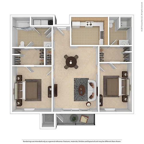 Floor plan 2 Bedroom Craftsman