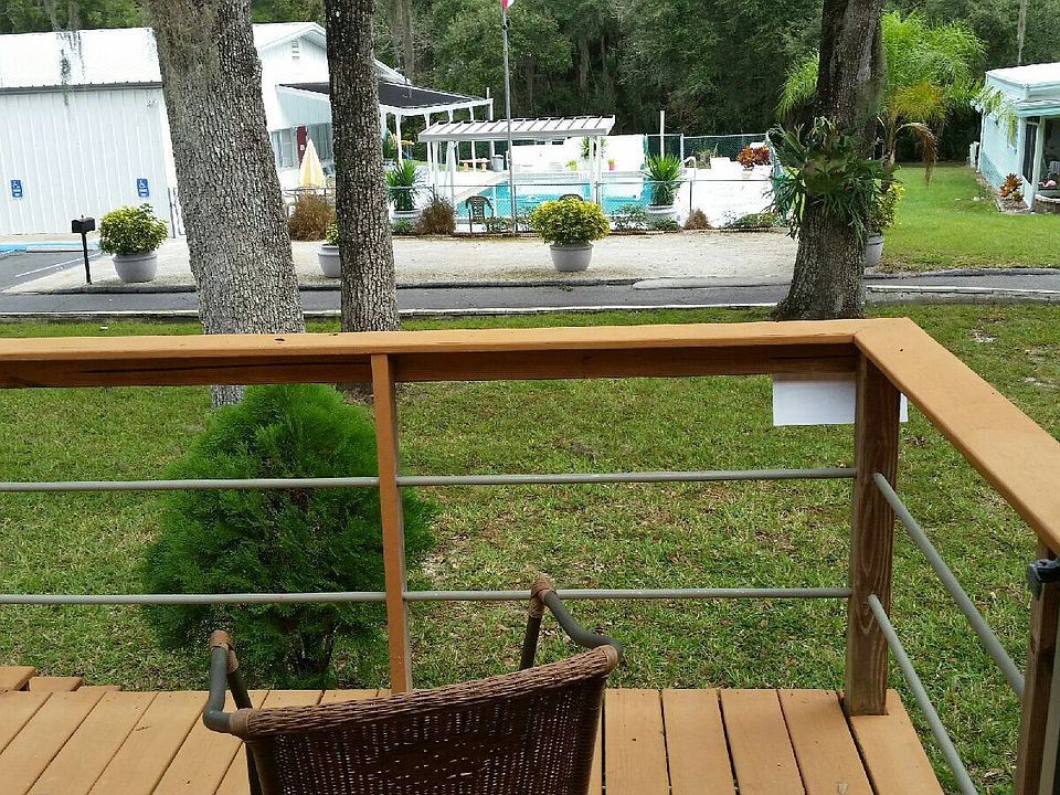 Deck with pool view