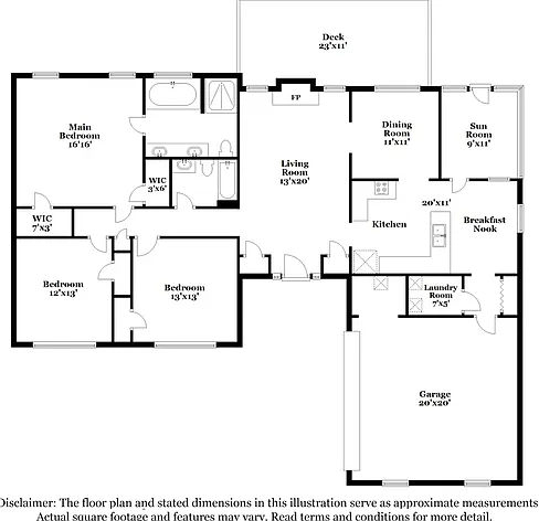 3 bed, 2.0 bath, 1626 sqft, $1,845 — Photo 2