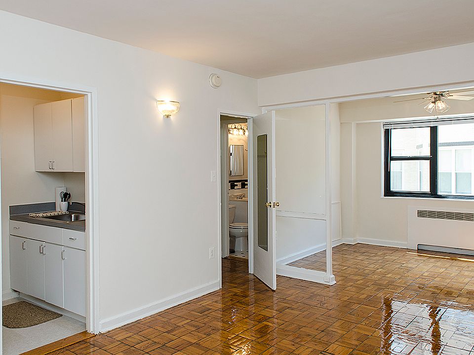 One-bedroom apartment living area with den