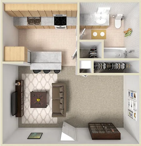 Floor plan Studio - Renovated