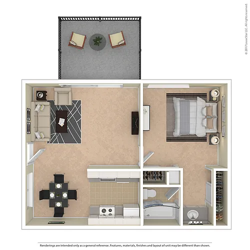 Floor plan One Bedroom