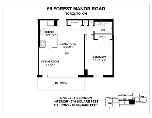 Floor plan 1 Bedroom