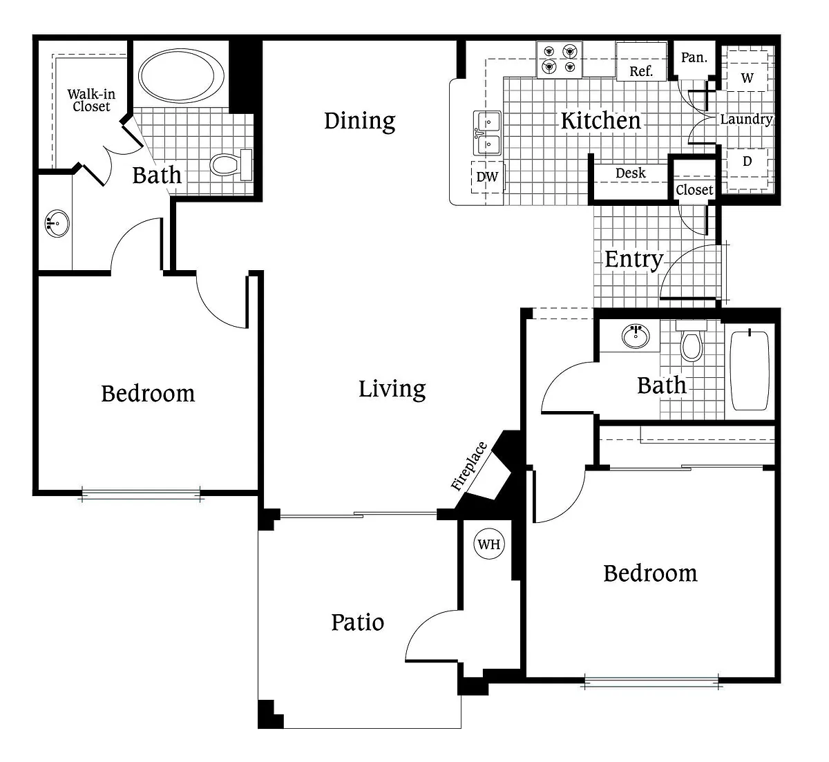Floor plan Bradford Pear Renovated
