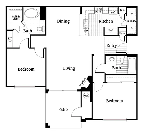 Floor plan Bradford Pear Renovated