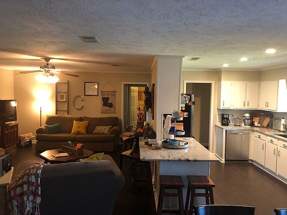 View of kitchen and living
