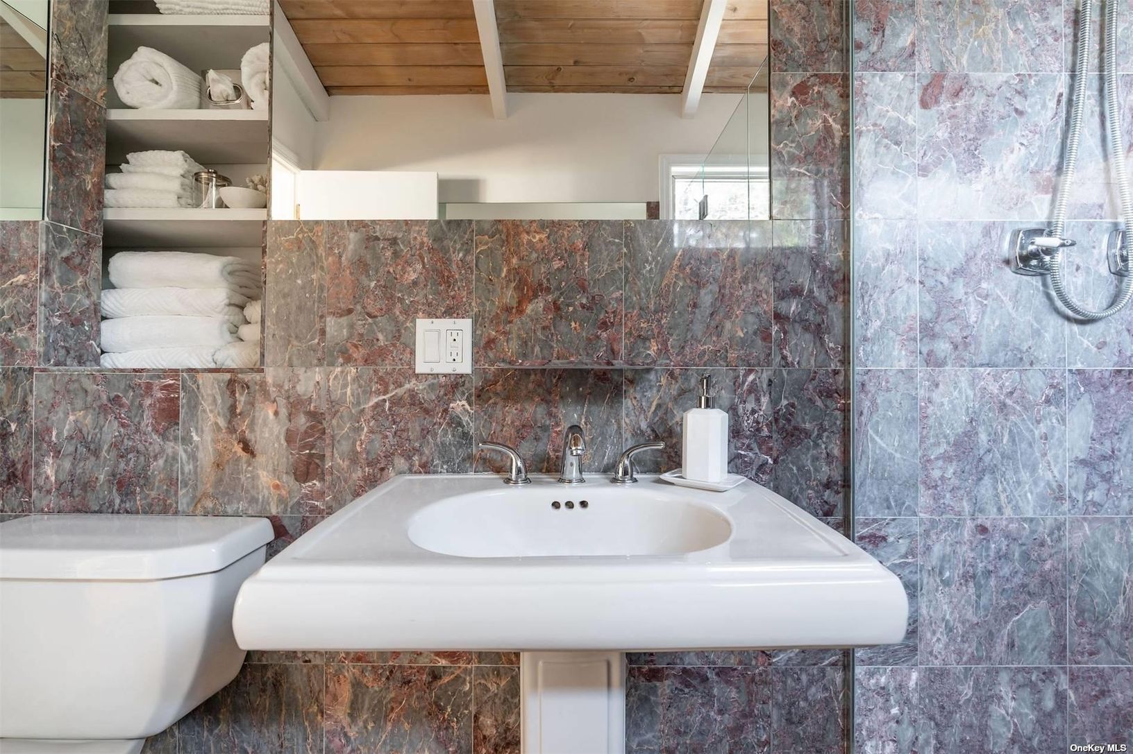  First Floor Full Marble Bathroom