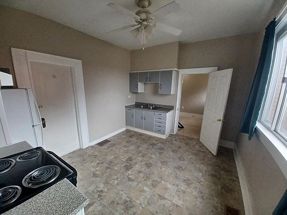 Kitchen, Refrigerator and Stove are furnished. 12 ft x 12 ft