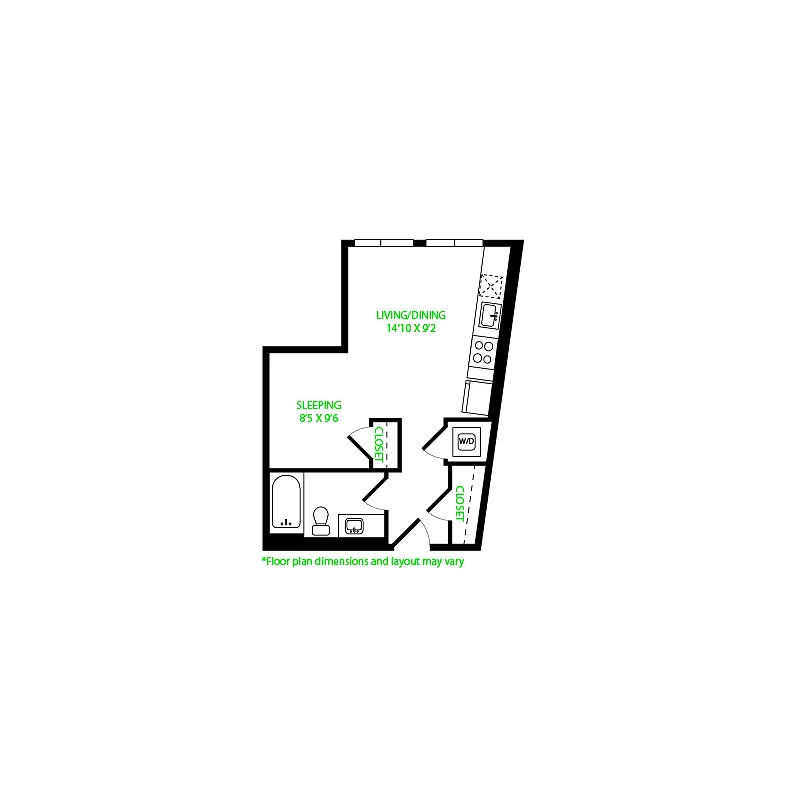 Floor plan Studio S.1E