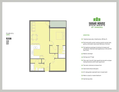 Floor plan 1 Bed K14 (k14)