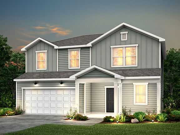 Osprey new home Exterior TD106 with low maintenance vinyl siding.