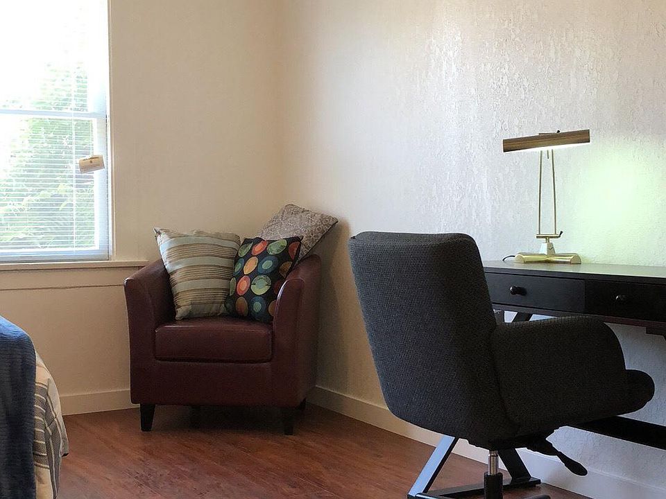 study desk with comfortable chair, internet service included