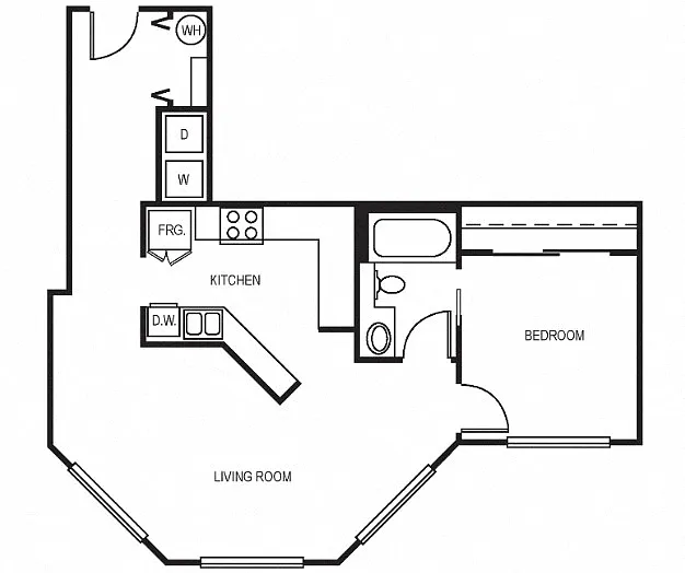 Floor plan 1X1 720