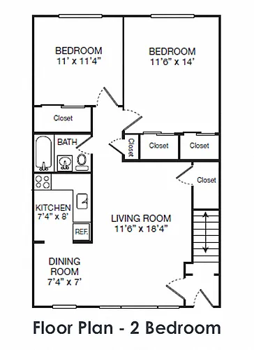 Floor plan Two Bedroom