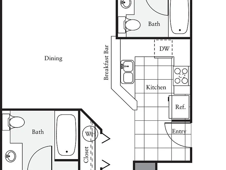 2x2 - G floor plan Novi at Queen Anne