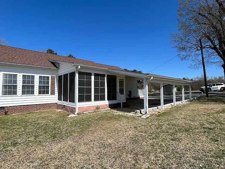 View of the house from the backyard