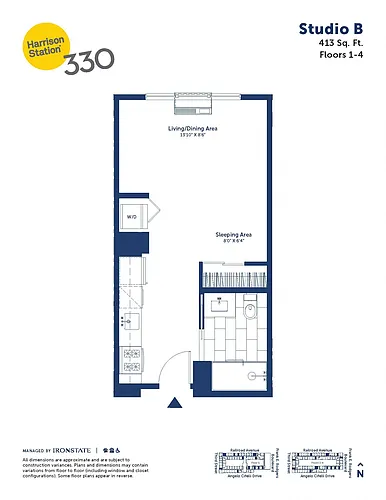 Floor plan Studio B