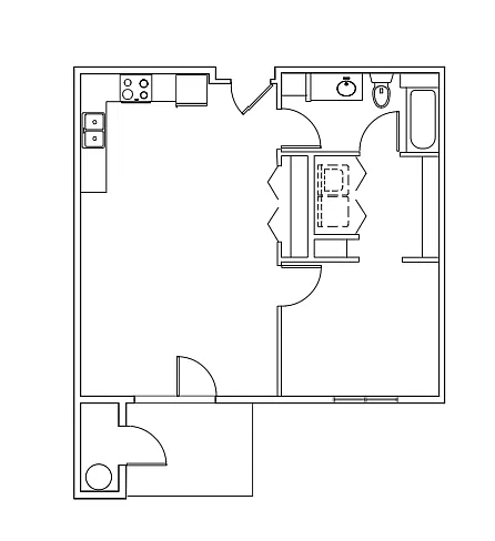 Floor plan 1 Bedroom