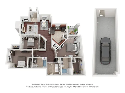 Floor plan C1 - Attached Garage