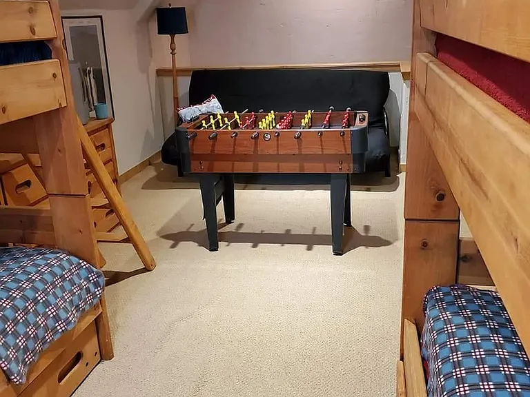 Bunk room games, futon