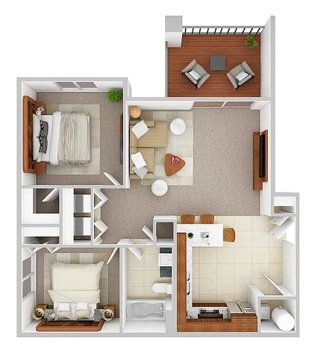 Floor plan Village Pointe Buildings 208-214
