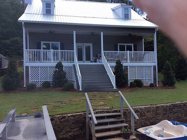 Lake side of home