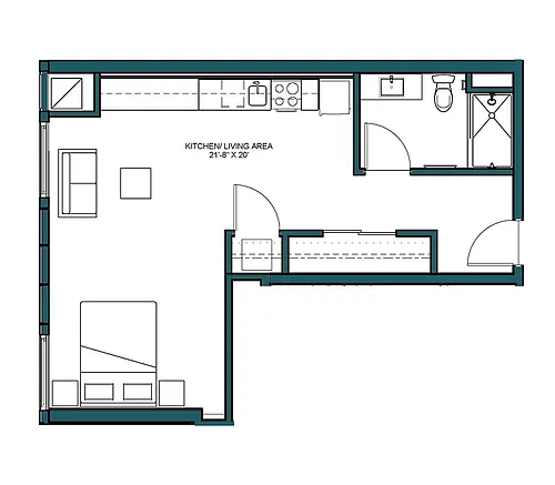 Floor plan Studio-A3