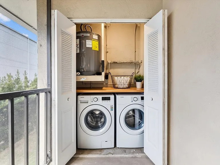 Full size washer / dryer hookups virtual staging