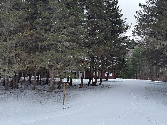 View heading up driveway