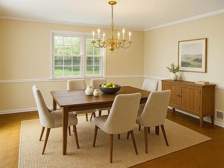 Virtually staged- Dining room