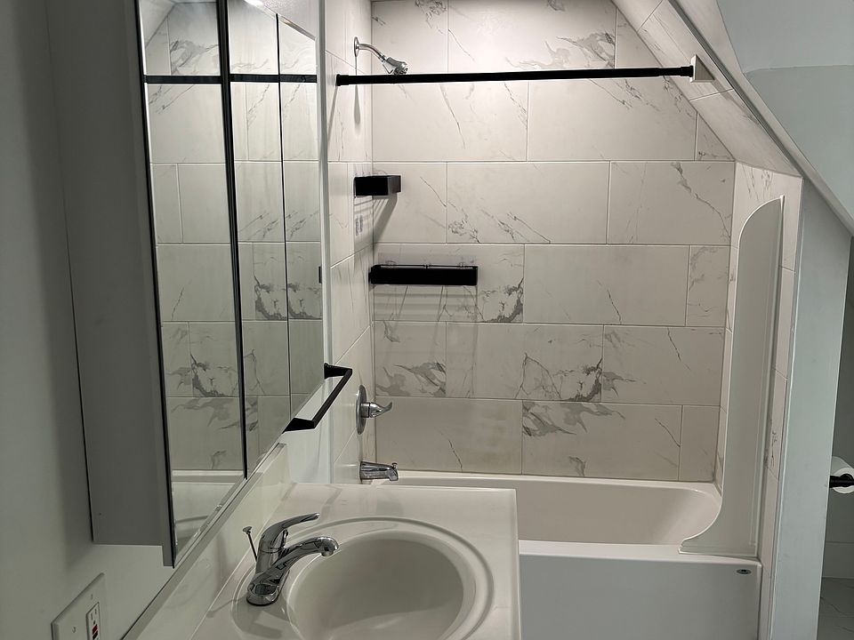 beautifully tiled bathroom