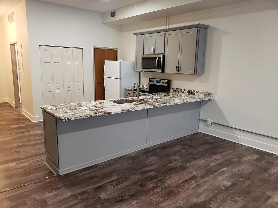 Kitchen and entry