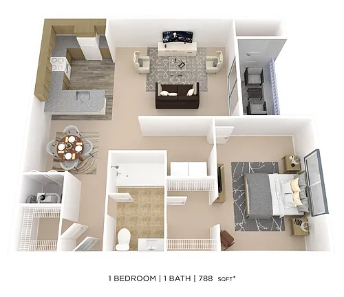 Floor plan One Bedroom