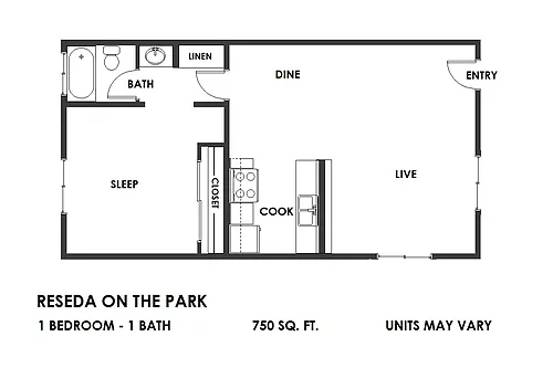 Floor plan 1x1L