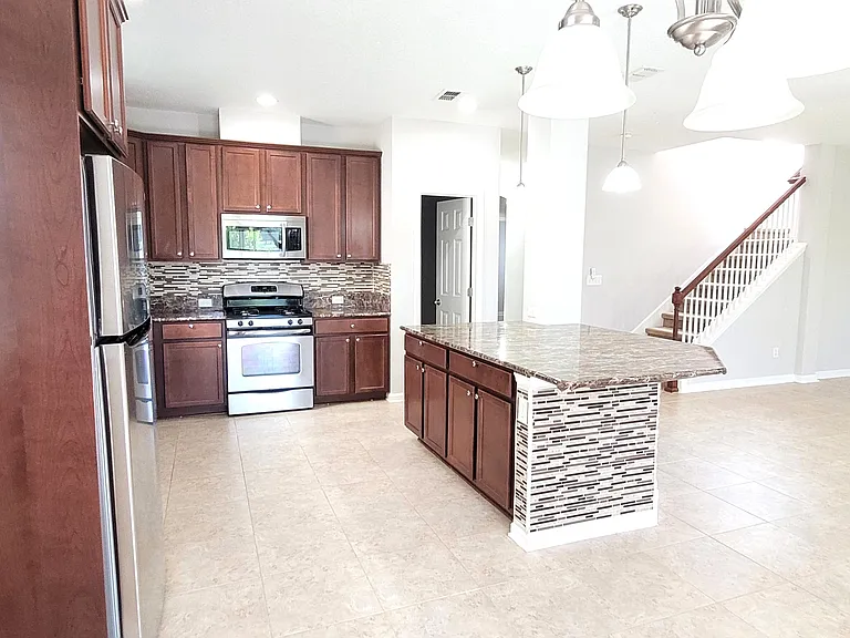 First Floor Kitchen & Living Room Room with Full appliances
